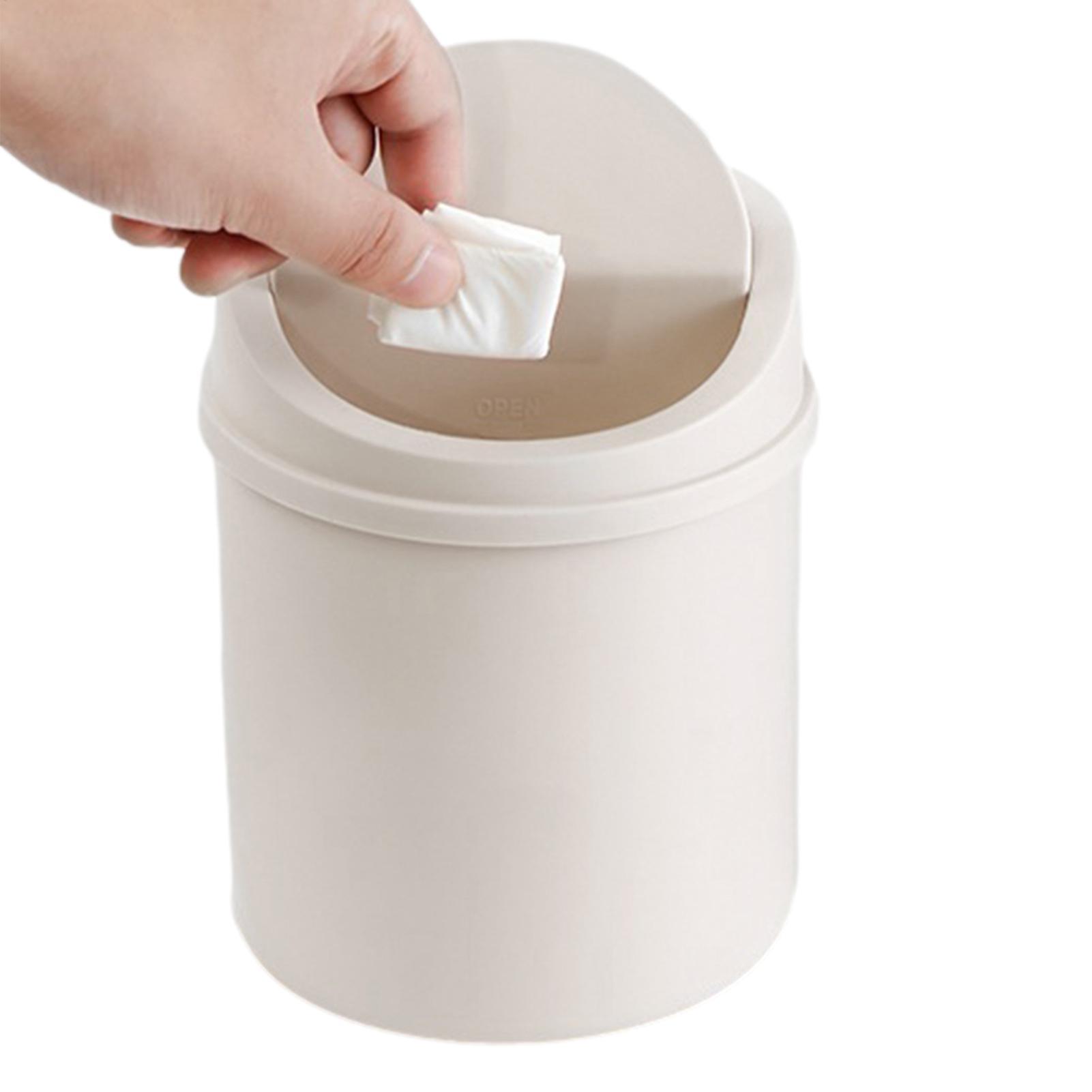 Interior Design Your Home - Mini Trash Can Tabletop Plastic Flipping