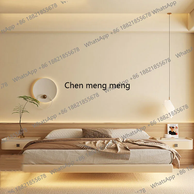 F150Sleeping Double Bed Modern - Interior Design White And Wood ulasan dan harga