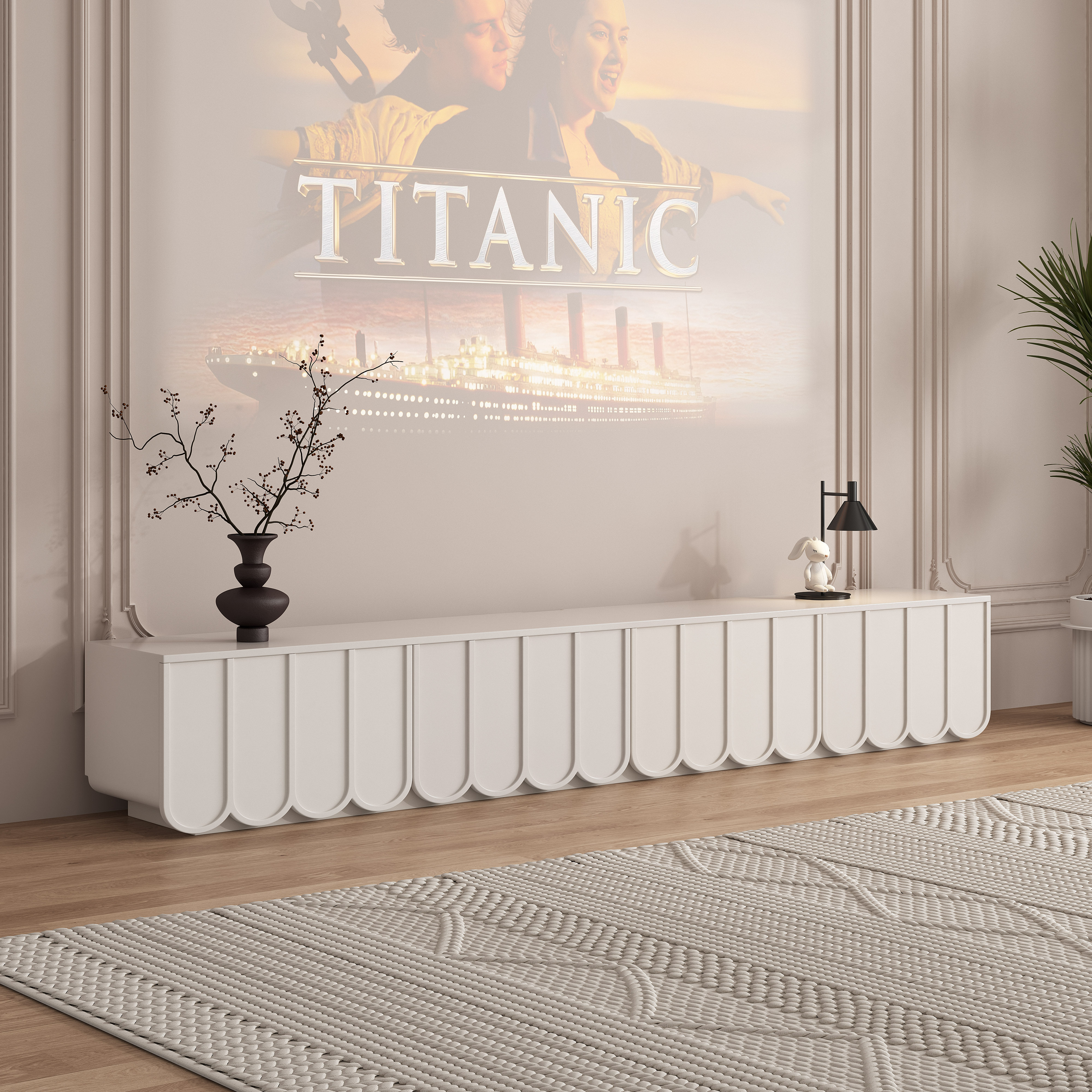 Design Modern Tv Cabinet Inter - Interior Design White And Wood ulasan dan harga