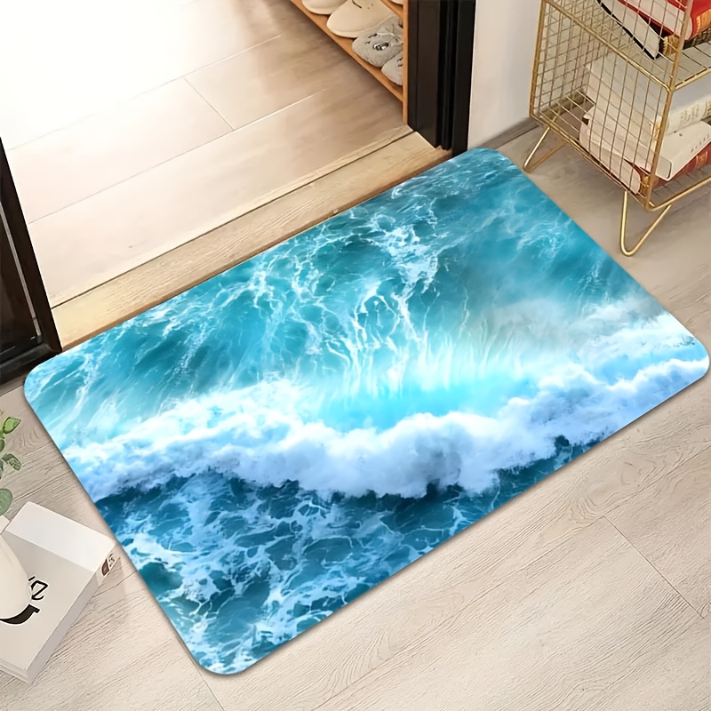 Ocean Wave Doormat - Serene Bl - Interior Design Your Home ulasan dan harga