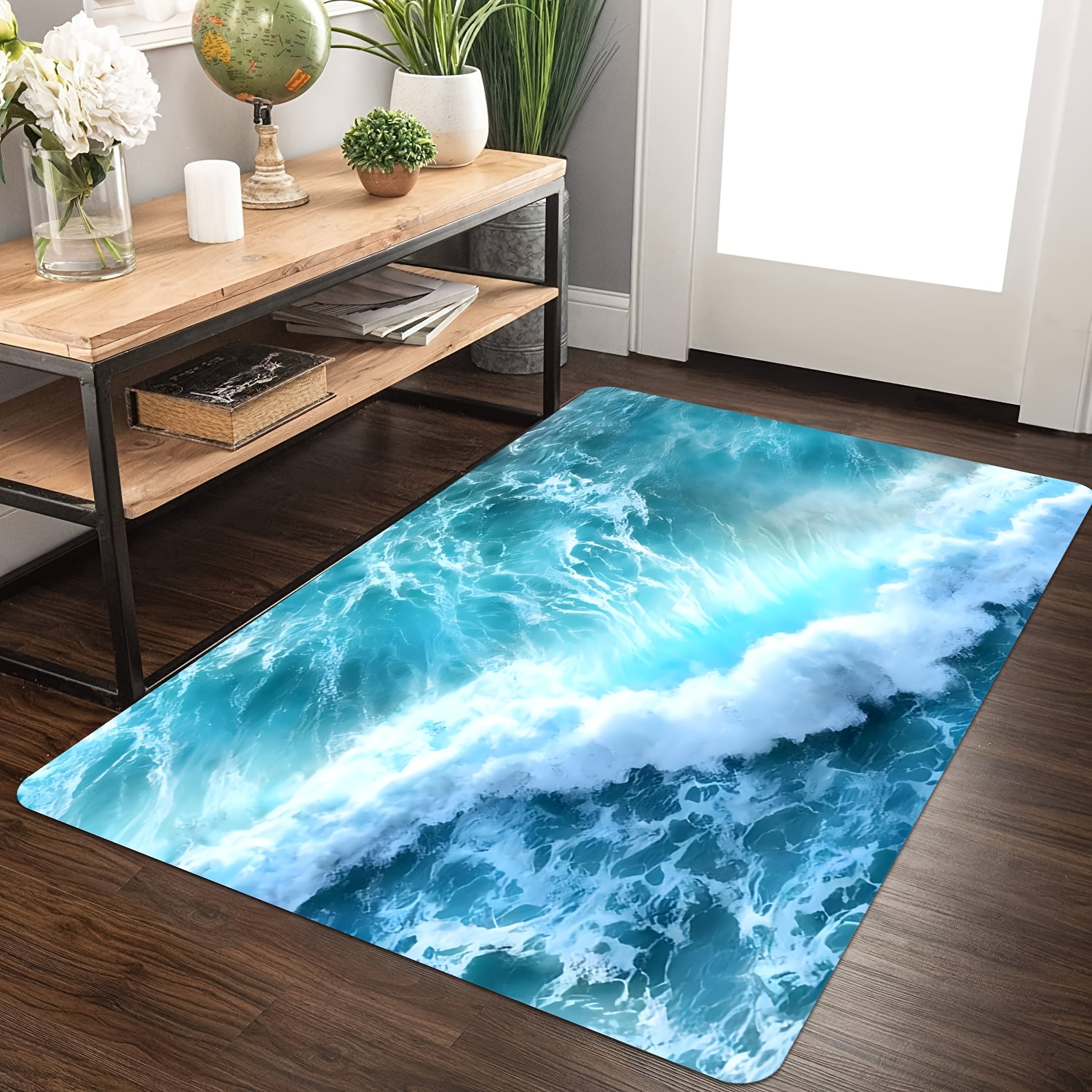 Ocean Wave Doormat - Serene Bl - Interior Design Your Home ulasan dan harga