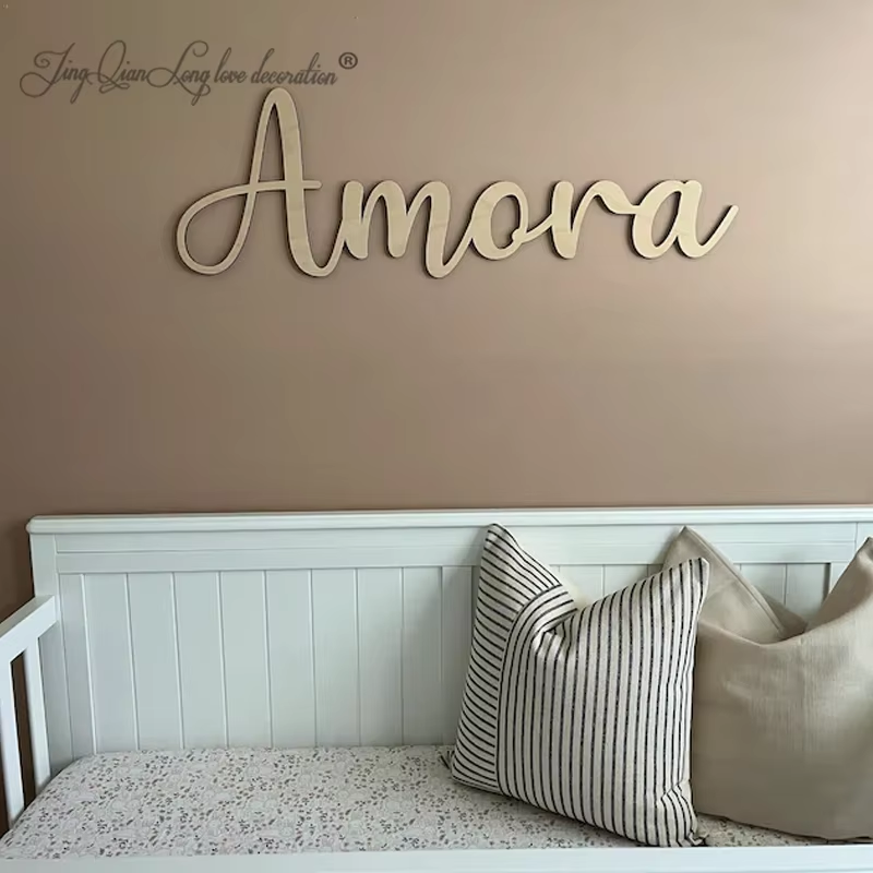 Custom Personalized Wooden Nam - Interior Design Names ulasan dan harga
