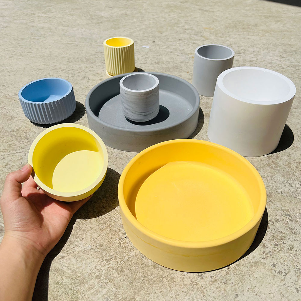 Outdoor Plant Pot Concrete Mol - Terrazzo Pot Cement ulasan dan harga
