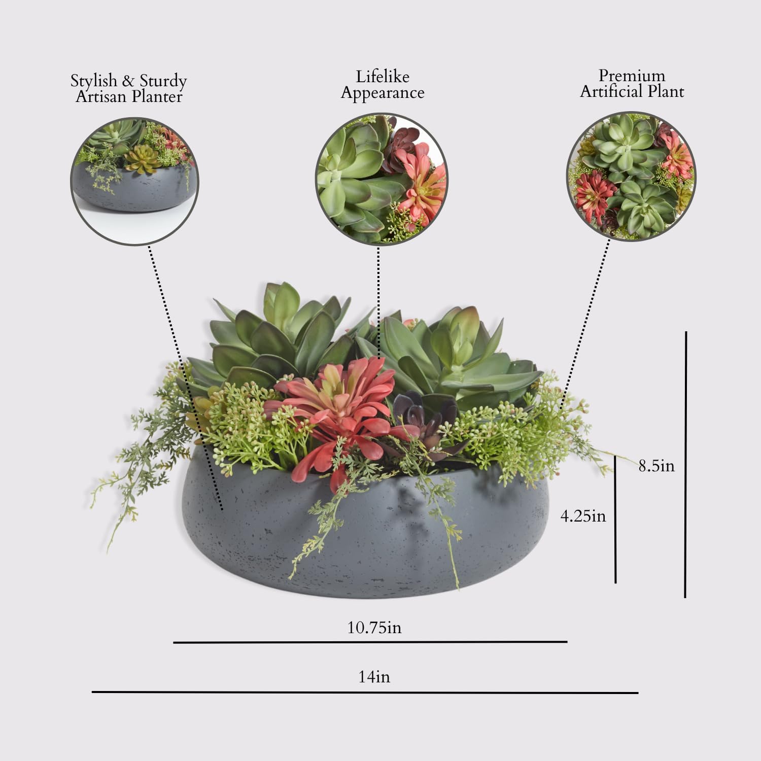 Faux Succulent Arrangement, Pr - Interior Design Your Home ulasan dan harga