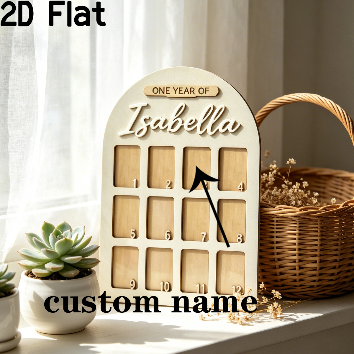 1Pc Custom Photo Record Board  - Interior Design Names ulasan dan harga