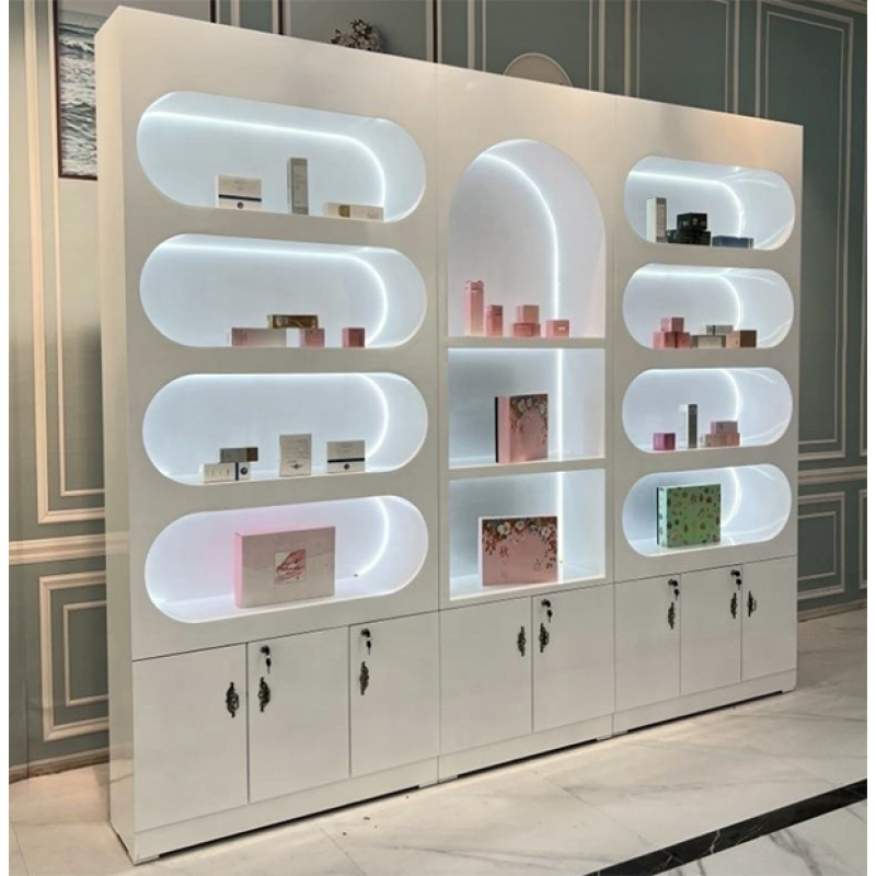 custom.Cosmetic Shop Interior  - Interior Design White And Wood ulasan dan harga