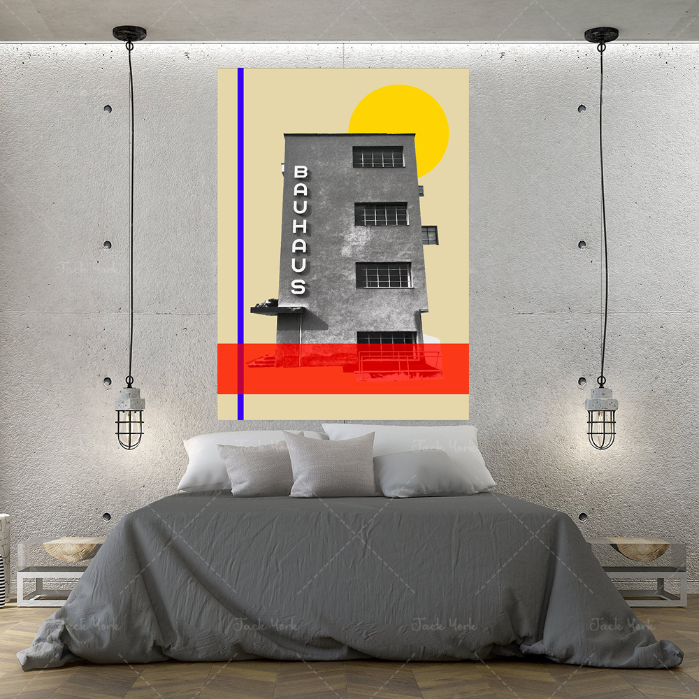 bauhaus travel poster, mid cen - Interior Design York ulasan dan harga