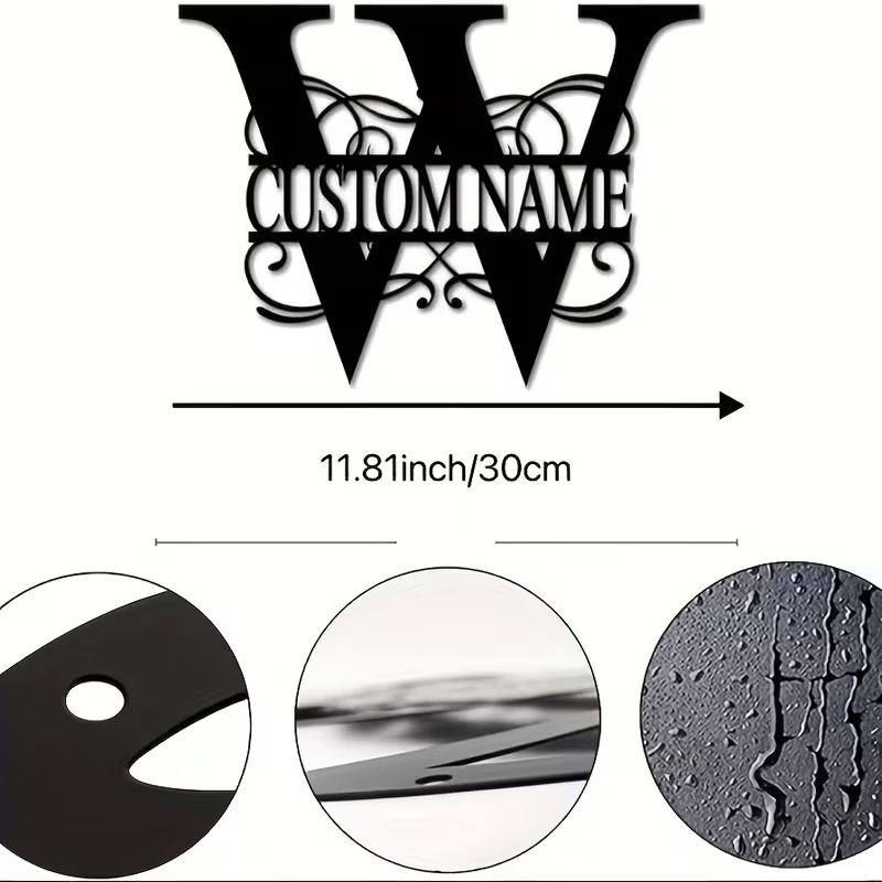 Classic Custom Monogram Metal  - Interior Design Names ulasan dan harga