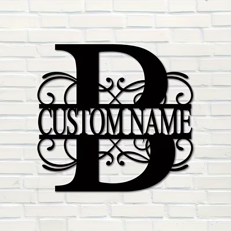 Classic Custom Monogram Metal  - Interior Design Names ulasan dan harga