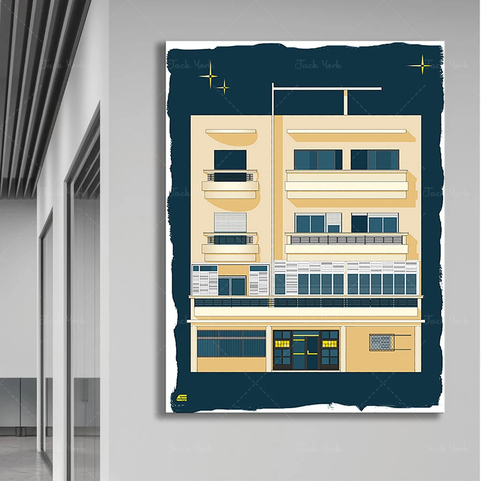Bauhaus Tel Aviv Print Modern  - Interior Design York ulasan dan harga