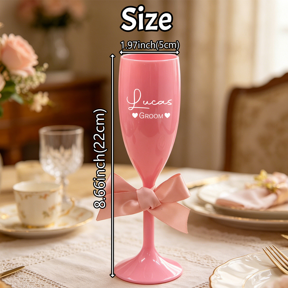 Custom Name Champagne Flute, P - Interior Design Names ulasan dan harga